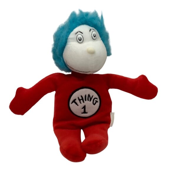 Dr. Seuss Thing 1 Plush Doll Red Blue Kohls Cares Kids Soft Toy 12" Stuffed Toy - Picture 1 of 5